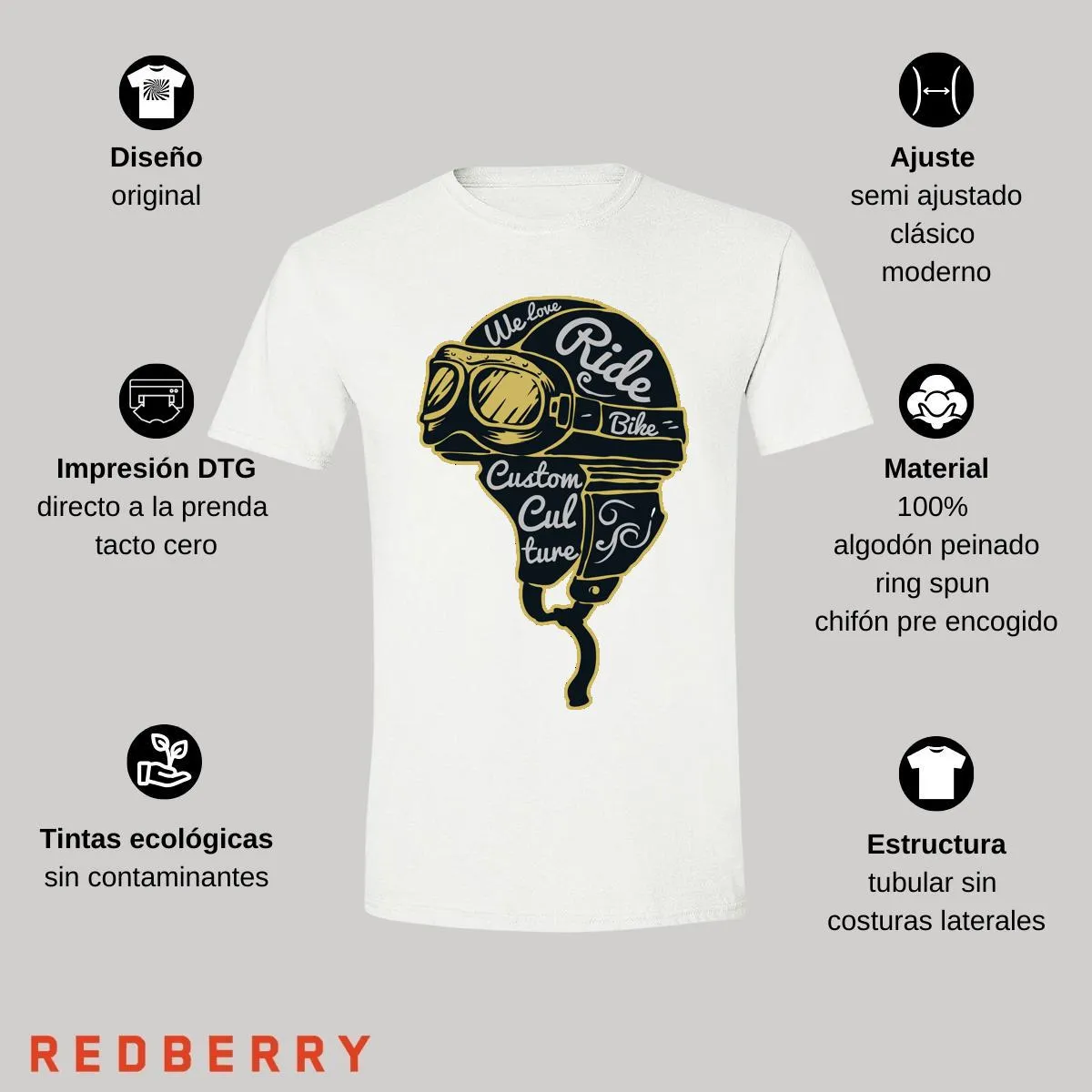 Playera Hombre Motos Biker Motociclista MS2069