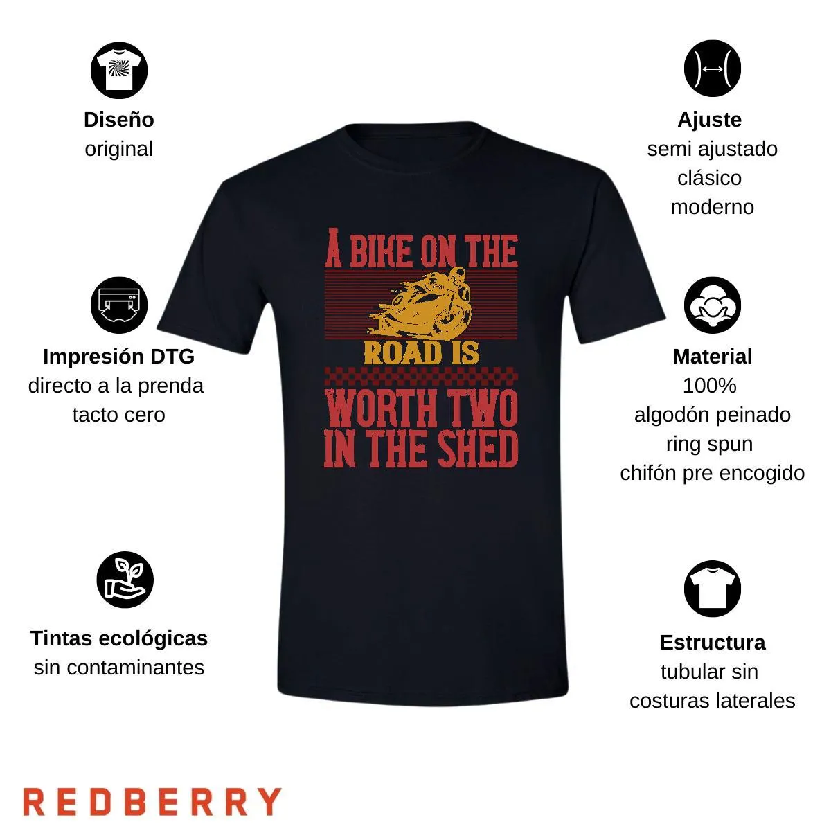 Playera Hombre Motos Biker Motociclista MS3001
