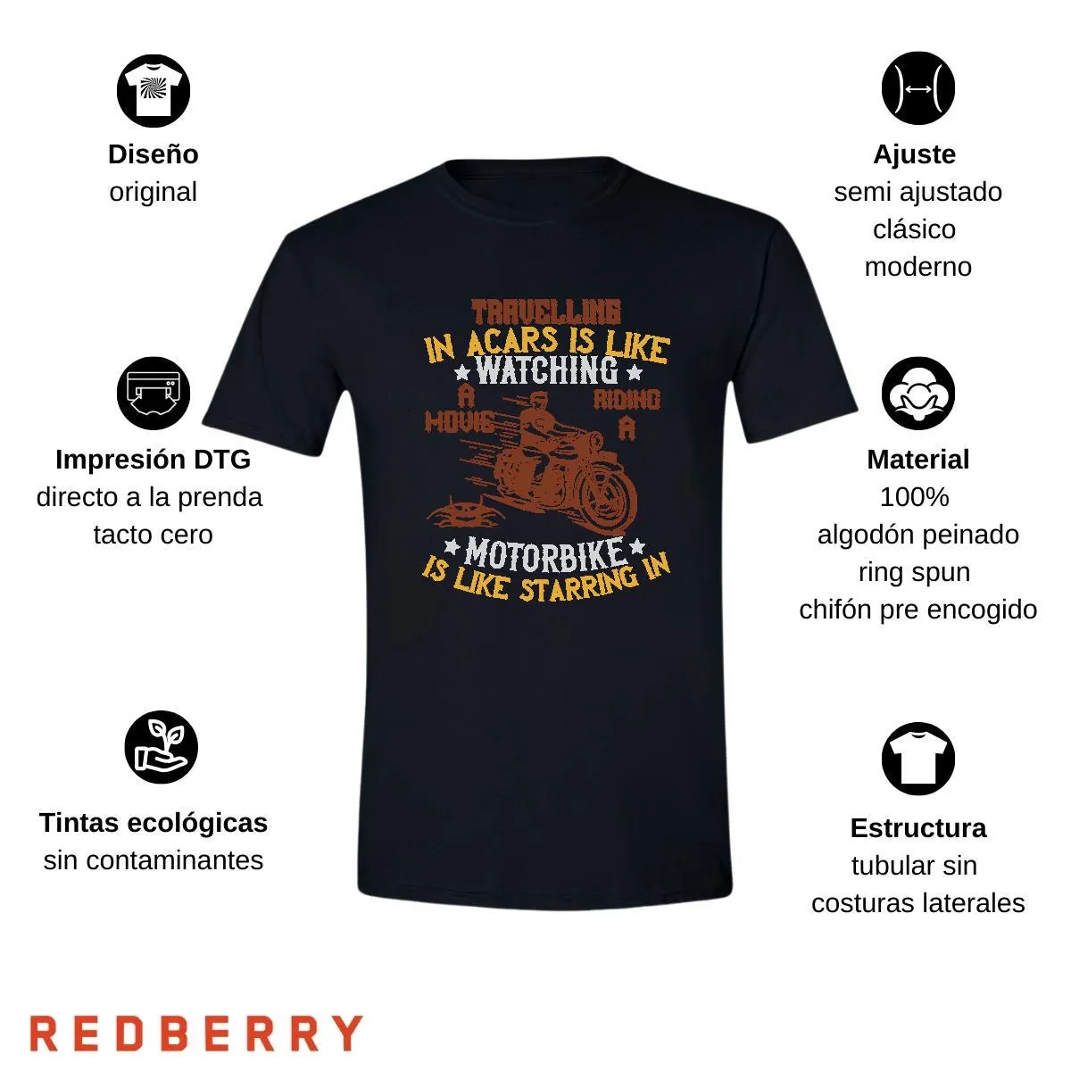 Playera Hombre Motos Biker Motociclista MS3039