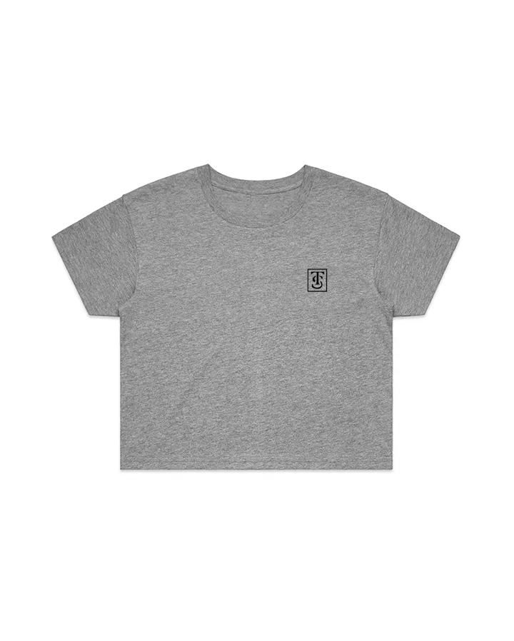 Premium Crop Tee - Athletic Heather