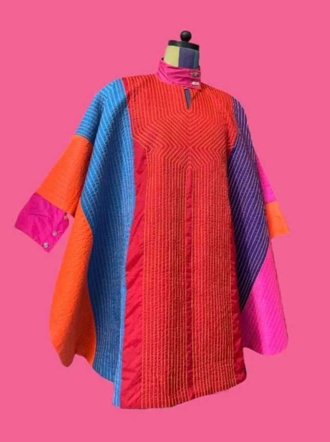 Quilted Reversible Waterproof Poncho