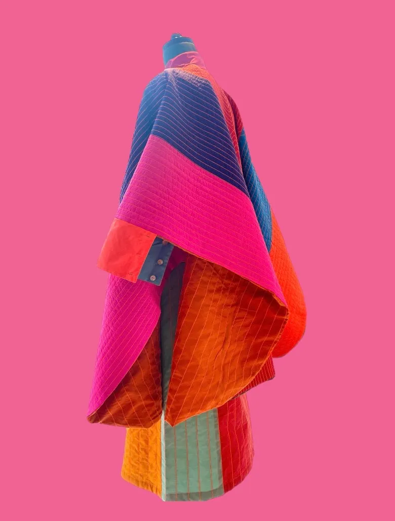 Quilted Reversible Waterproof Poncho