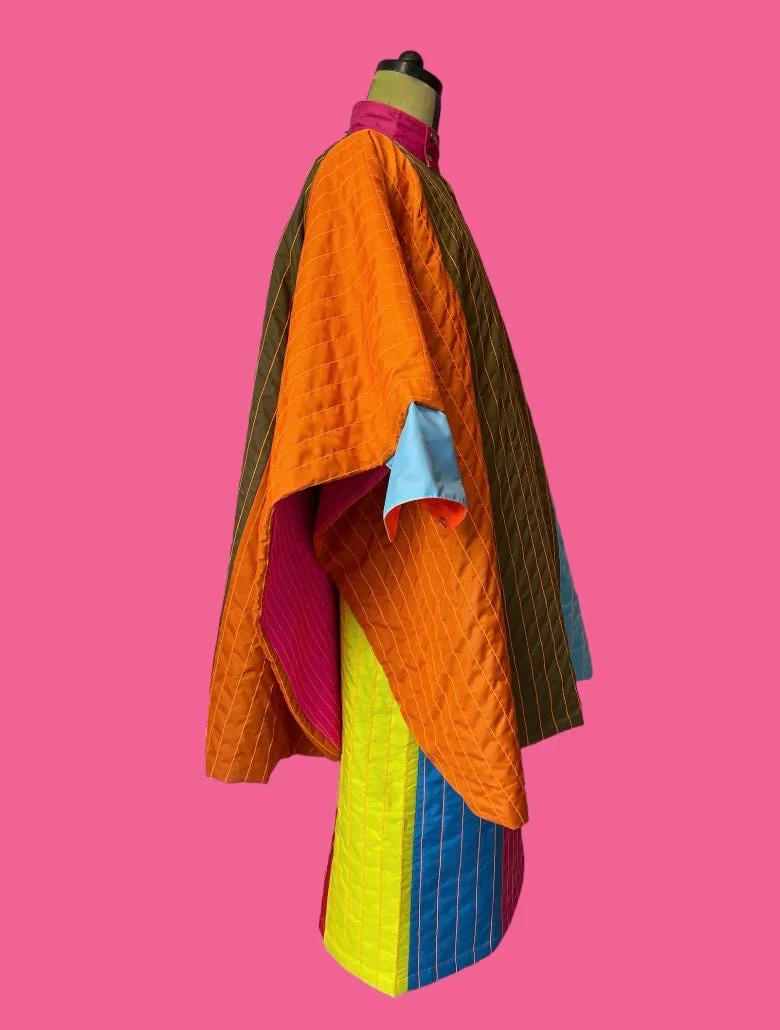 Quilted Reversible Waterproof Poncho
