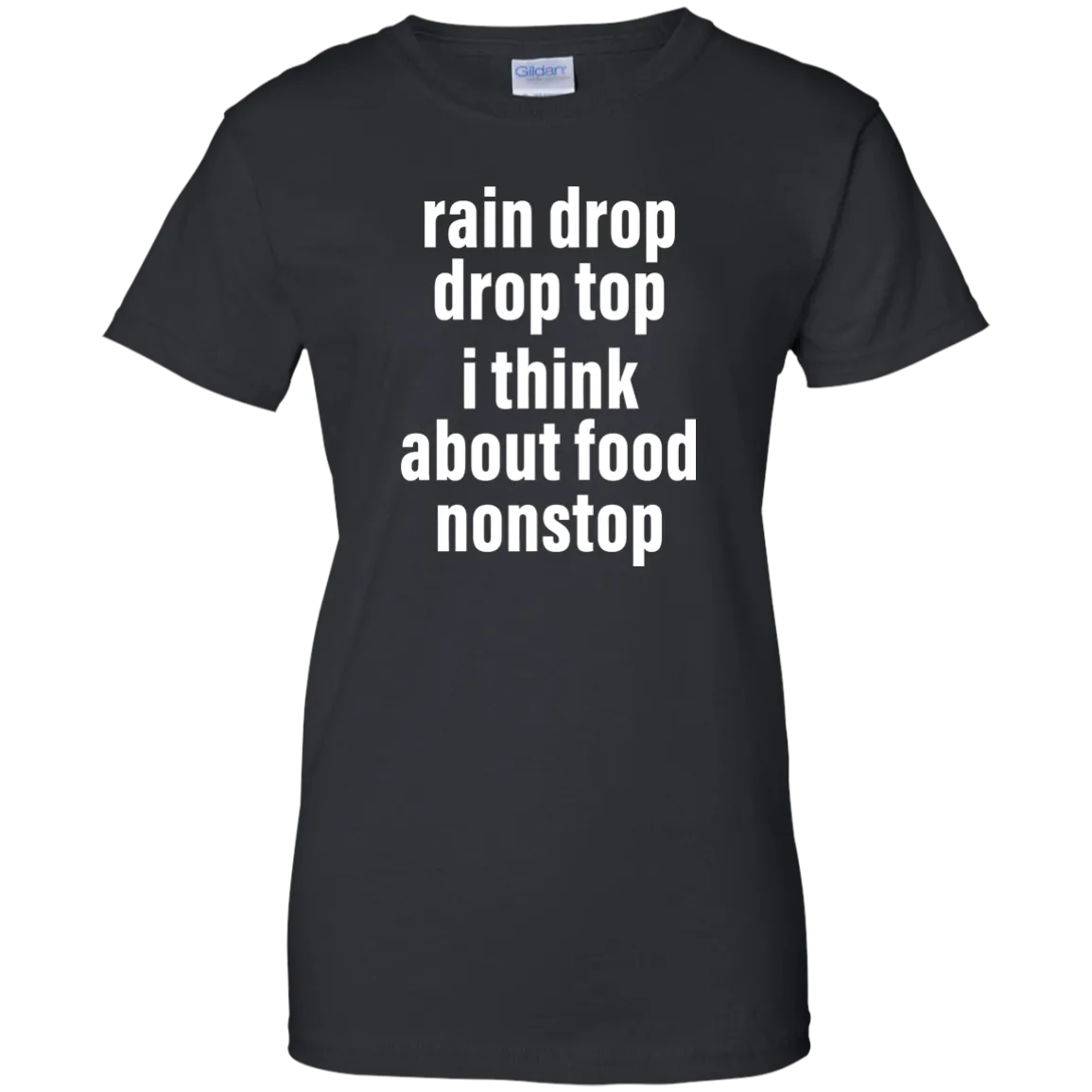 Rain drop drop top I think about food nonstop shirt
