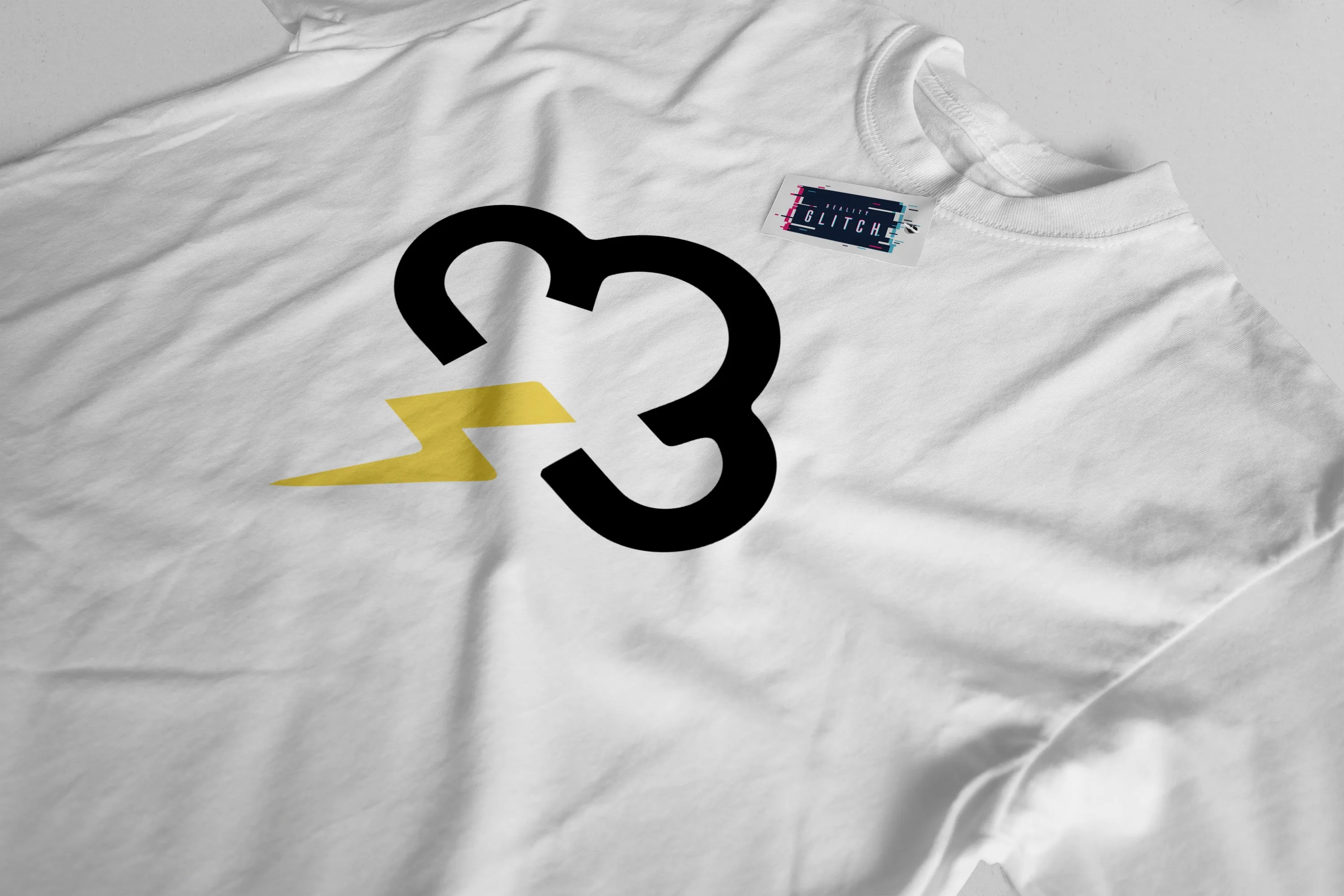 Reality Glitch Lightning Strike Weather Symbol Kids T-Shirt