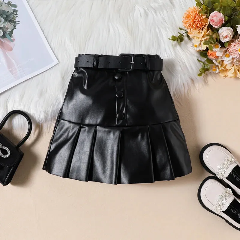 Ribbed Knit Girl 2Pcs Outfit