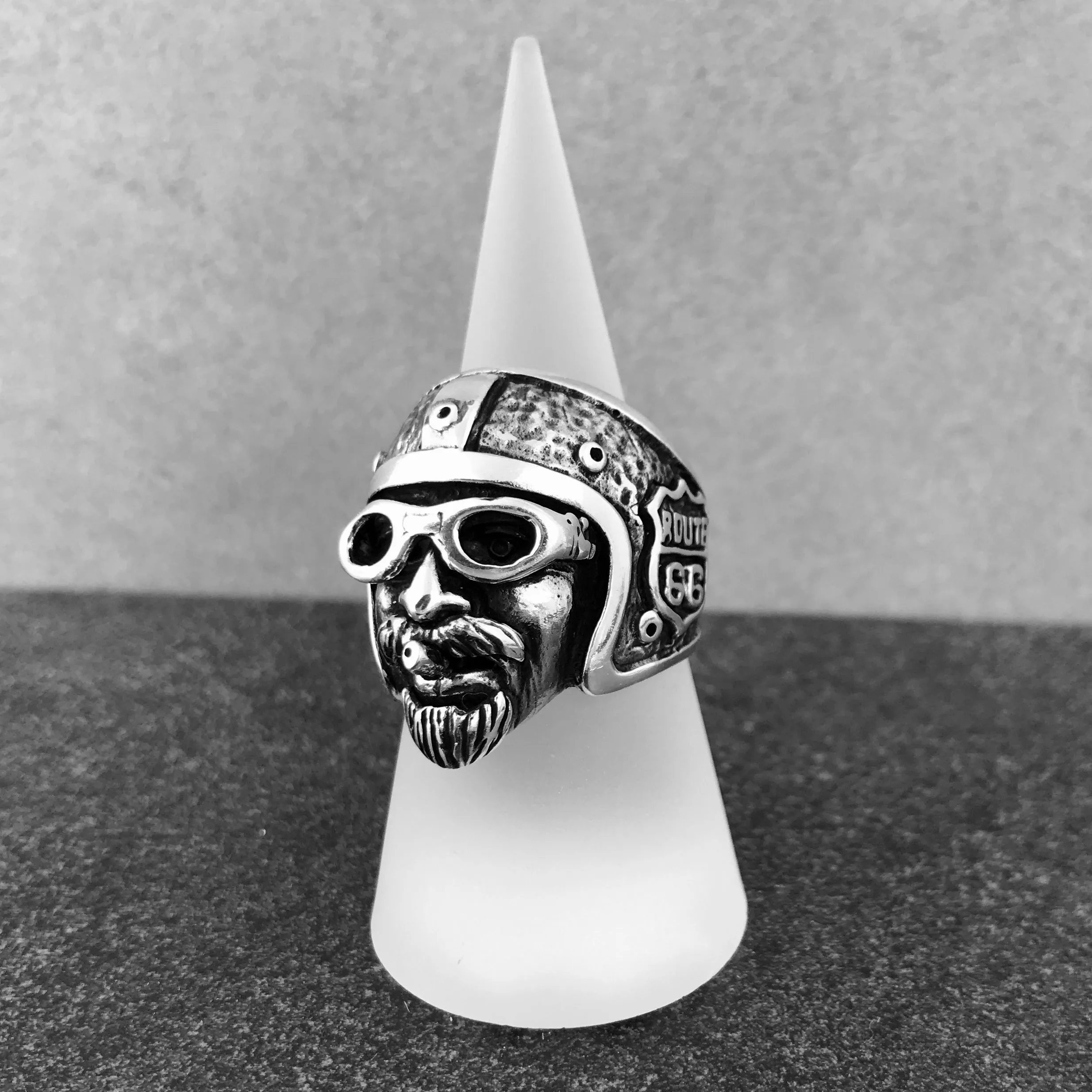 Route 66 "Will Rogers Highway" Sterling Silver Biker's Ring