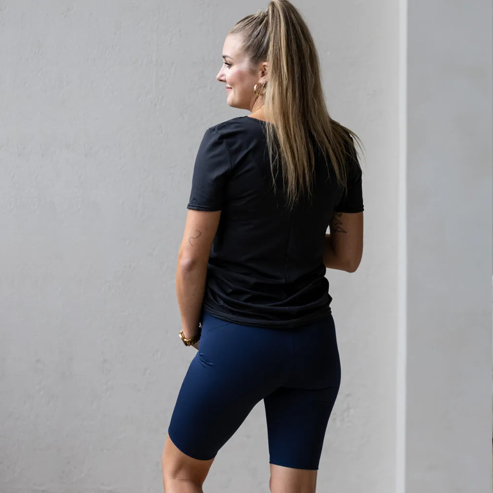Sarah Biker Shorts-Navy