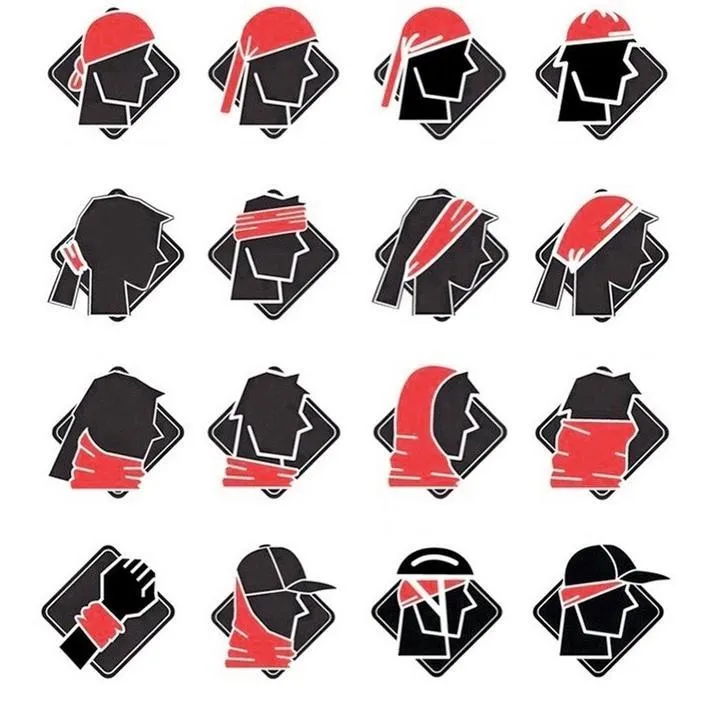 Schwarze Motorrad Bandana