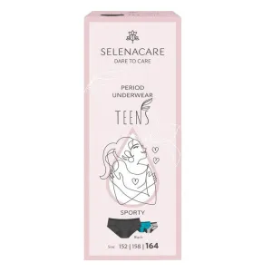 Selenacare | TEENS period panties Sporty Black Size 164 | 1 box