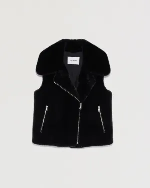 Short jacket in long-haired mink fur