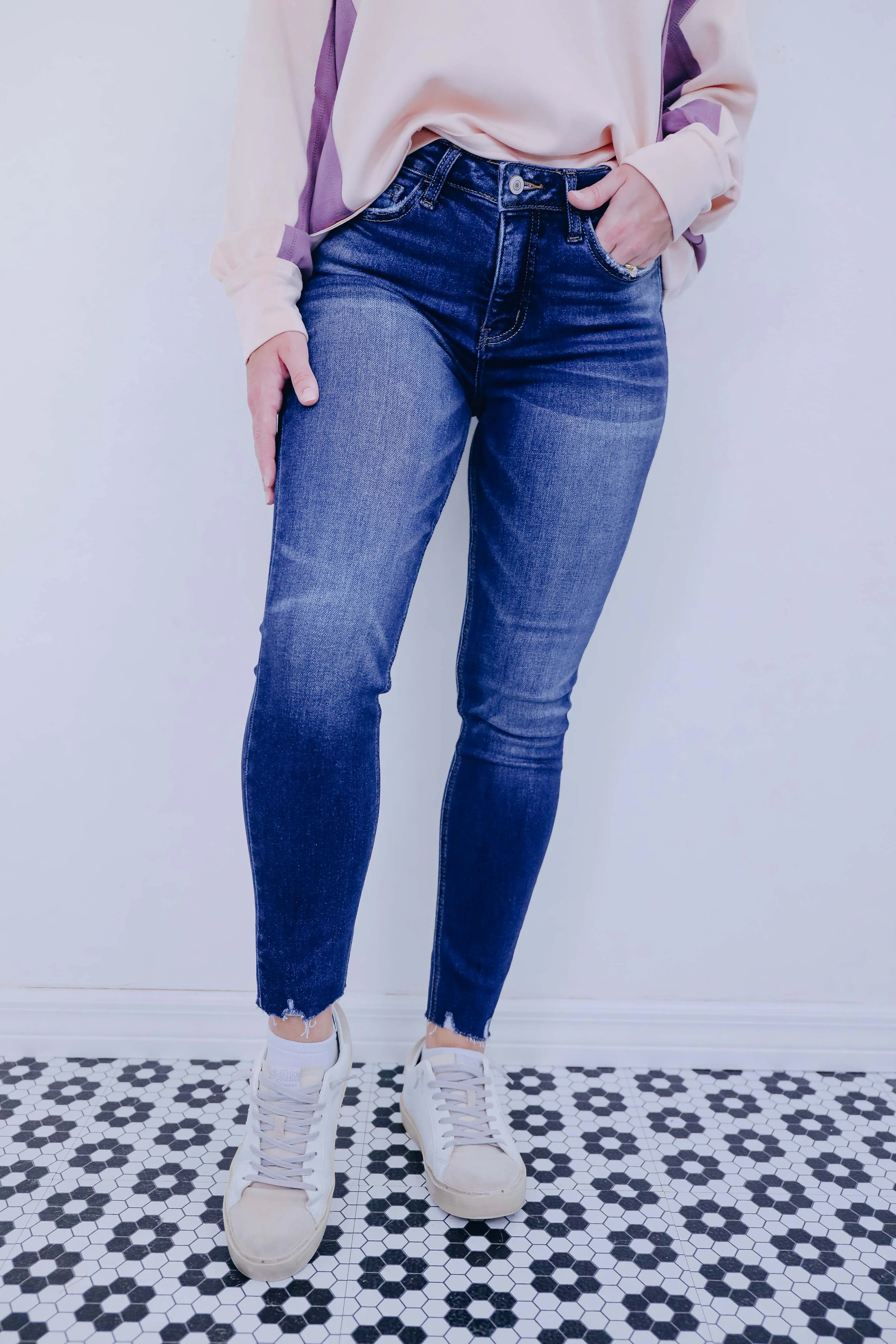 Simeon High Rise Cropped Skinny Jeans