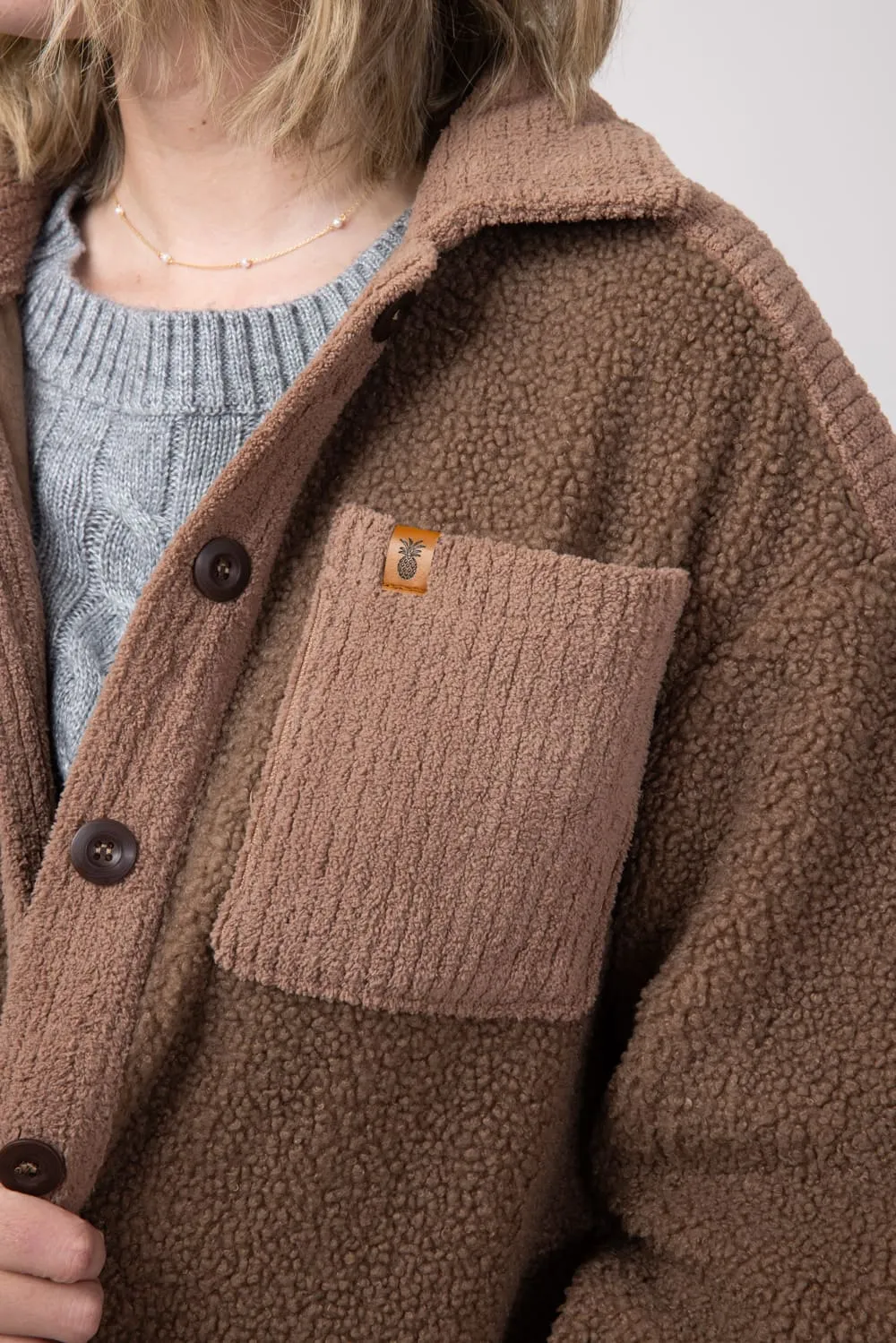 Simply Southern Soft Shacket for Women in Brown | PP-0224-SHKT-SFT-BRWN