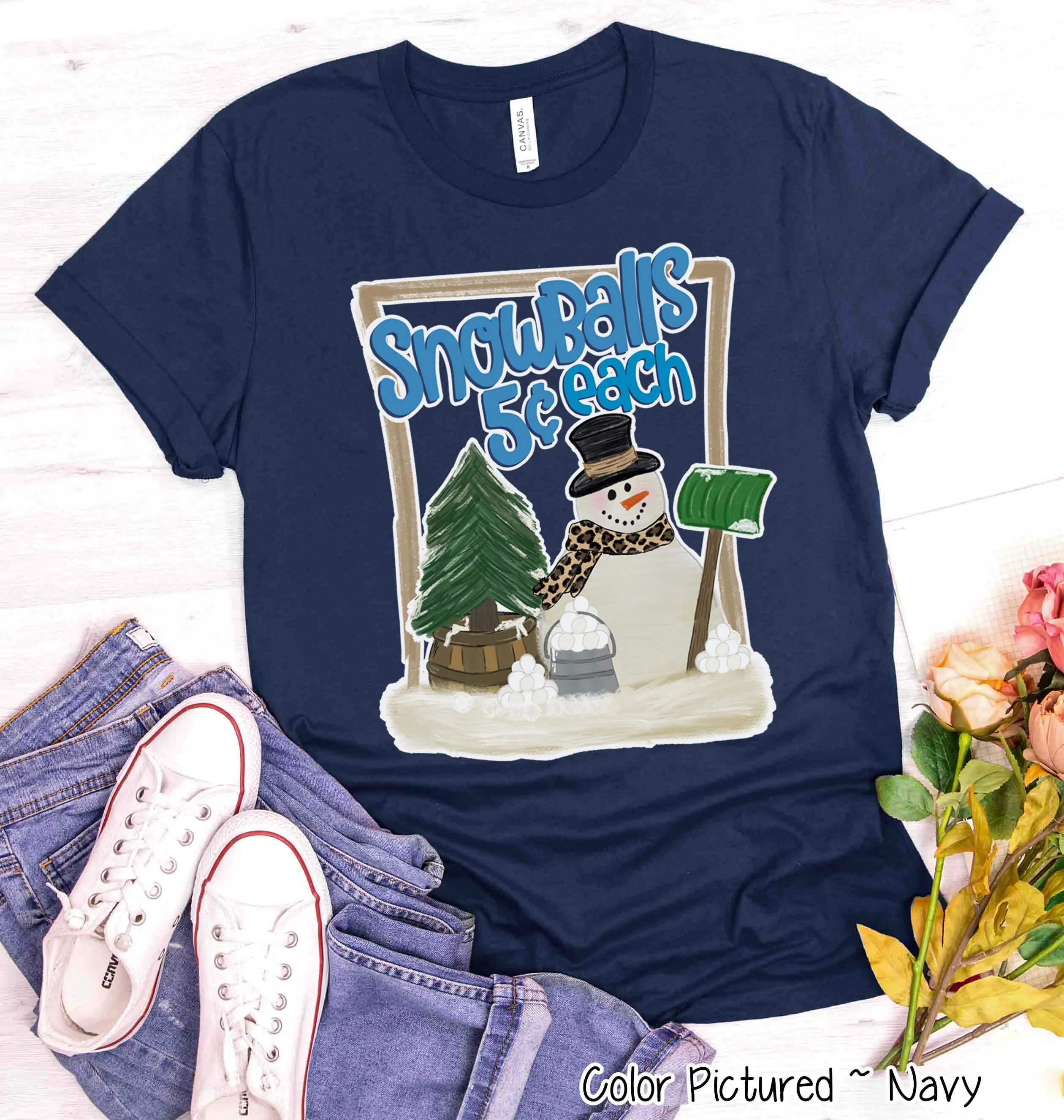 Snowballs Snowman Winter Tee or Sweatshirt