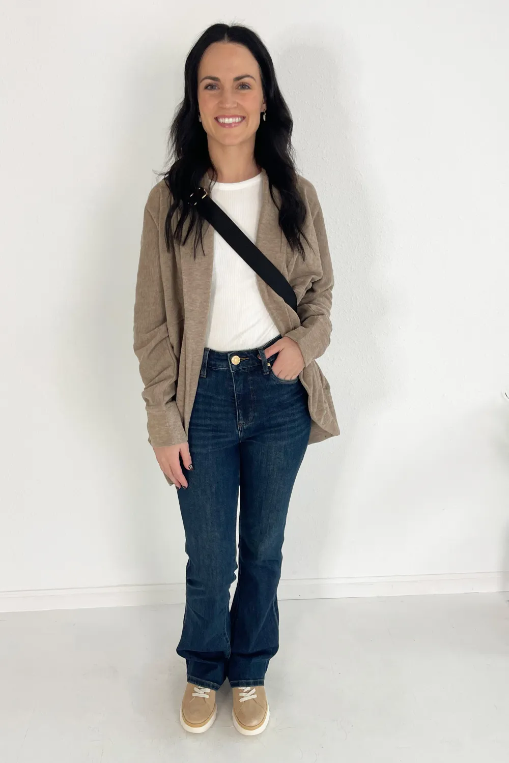 Soft Brushed Jersey Cocoon Cardigan