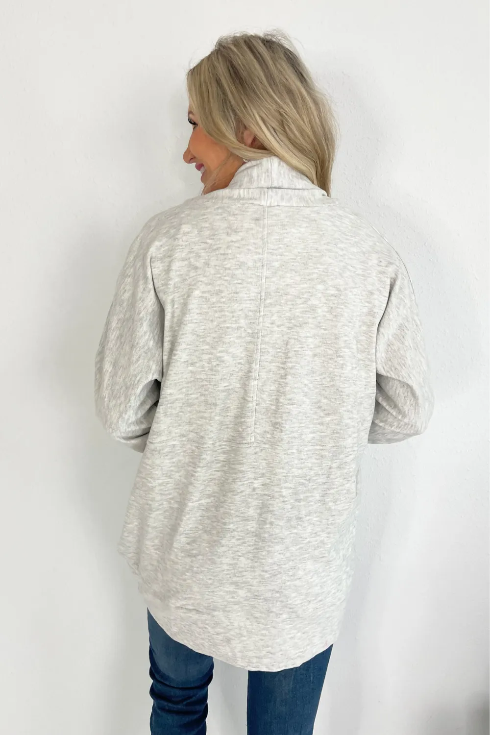 Soft Brushed Jersey Cocoon Cardigan