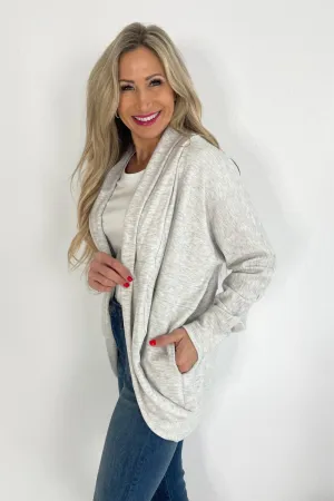 Soft Brushed Jersey Cocoon Cardigan