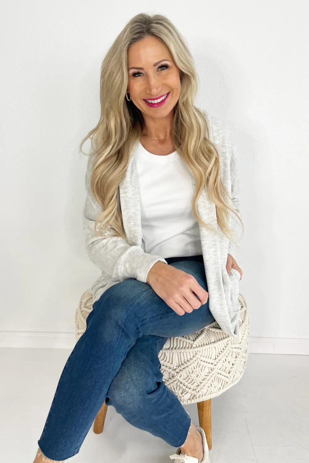 Soft Brushed Jersey Cocoon Cardigan