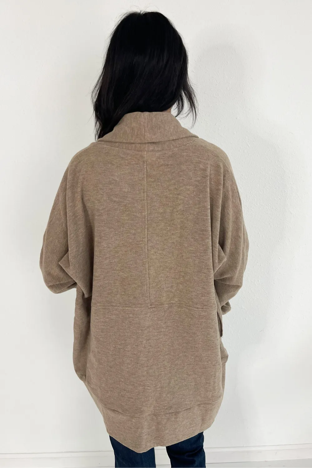 Soft Brushed Jersey Cocoon Cardigan