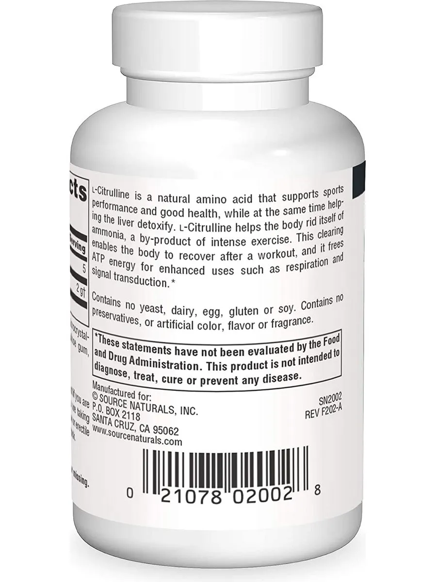 Source Naturals, L-Citrulline 1000 mg, 30 tablets