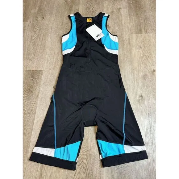 Sparx Zip-Up Sleeveless Cycling Bib Short Mens Padded Biker Shorts Size XL