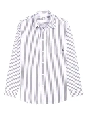 Sporty & Rich SRC Oversized Shirt in Blue Striped