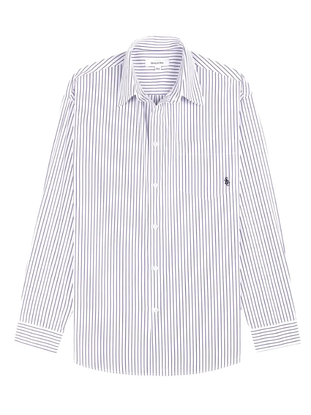 Sporty & Rich SRC Oversized Shirt in Blue Striped