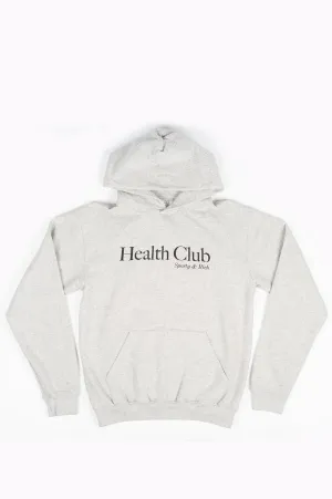 SPORTY AND RICH HEALTH CLUB HOODIE HEATHER GRAY