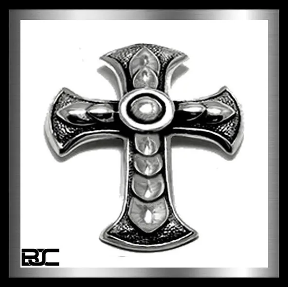 Sterling Silver Warrior Cross Pendant Biker Amulet Medallion