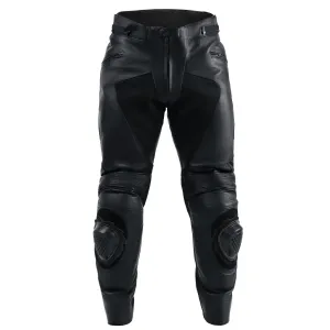 Storm Black Motorcycle Racing Leather Pants