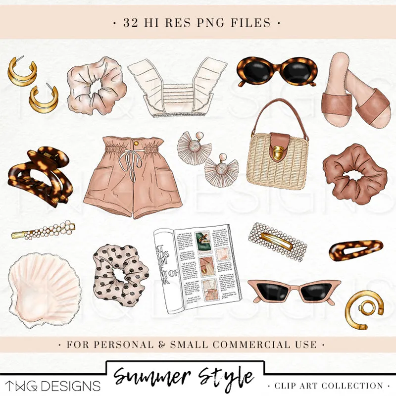 Summer Style Clipart Collection
