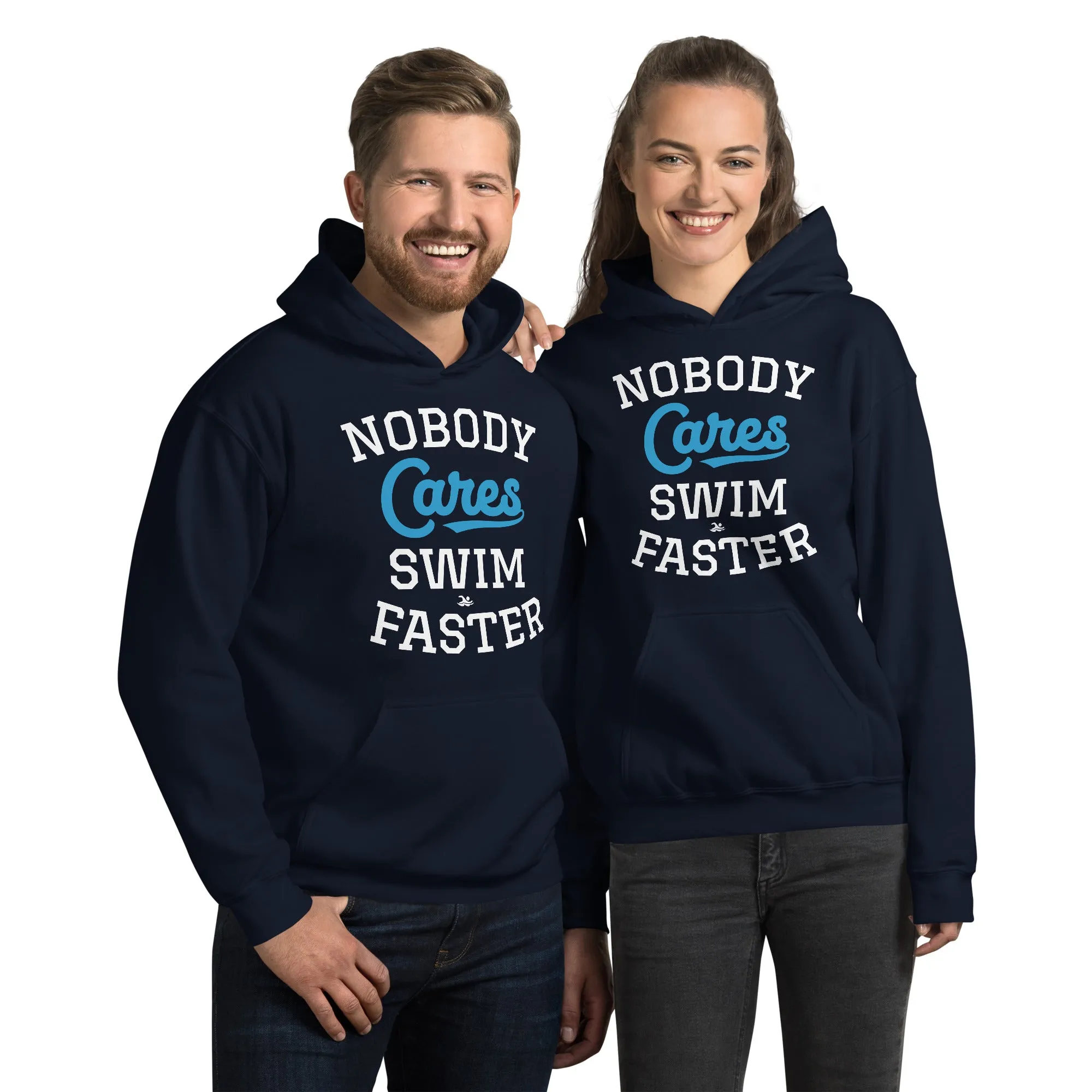 Swimmer Staple Hoodie Nobody Cares Swim Faster