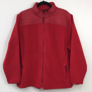 Talbots Women's Red Zipper Front Red Fleece Jacket Size 2X NEW With Tags