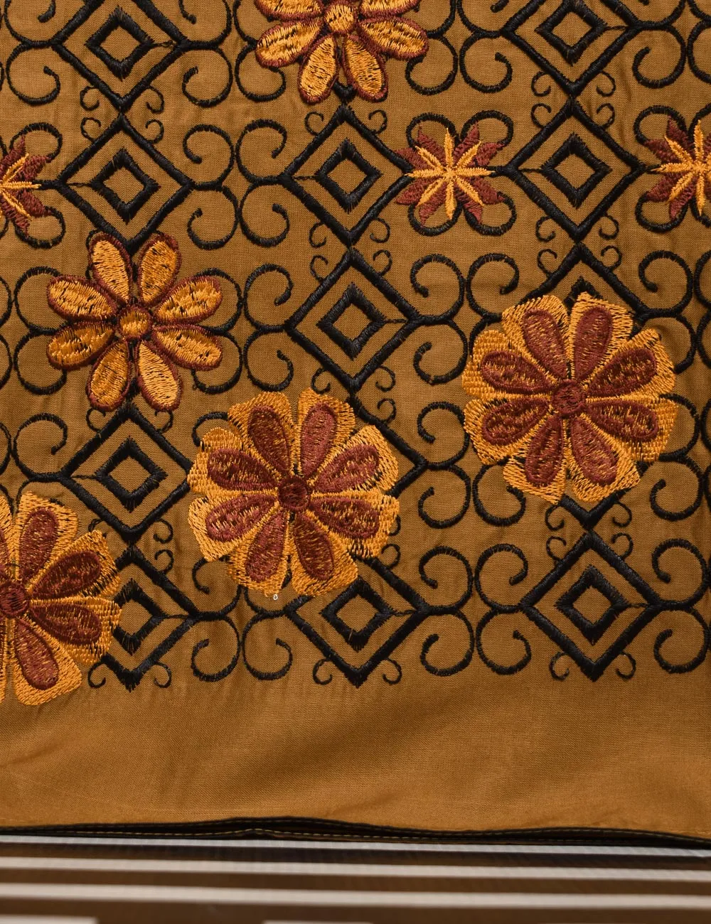 Tehwaar Winter Linen Embroidered Stitched Kurti - Vienna (TW-09A-Mustard)