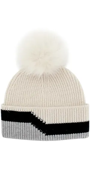 Three Tone Hat in Black