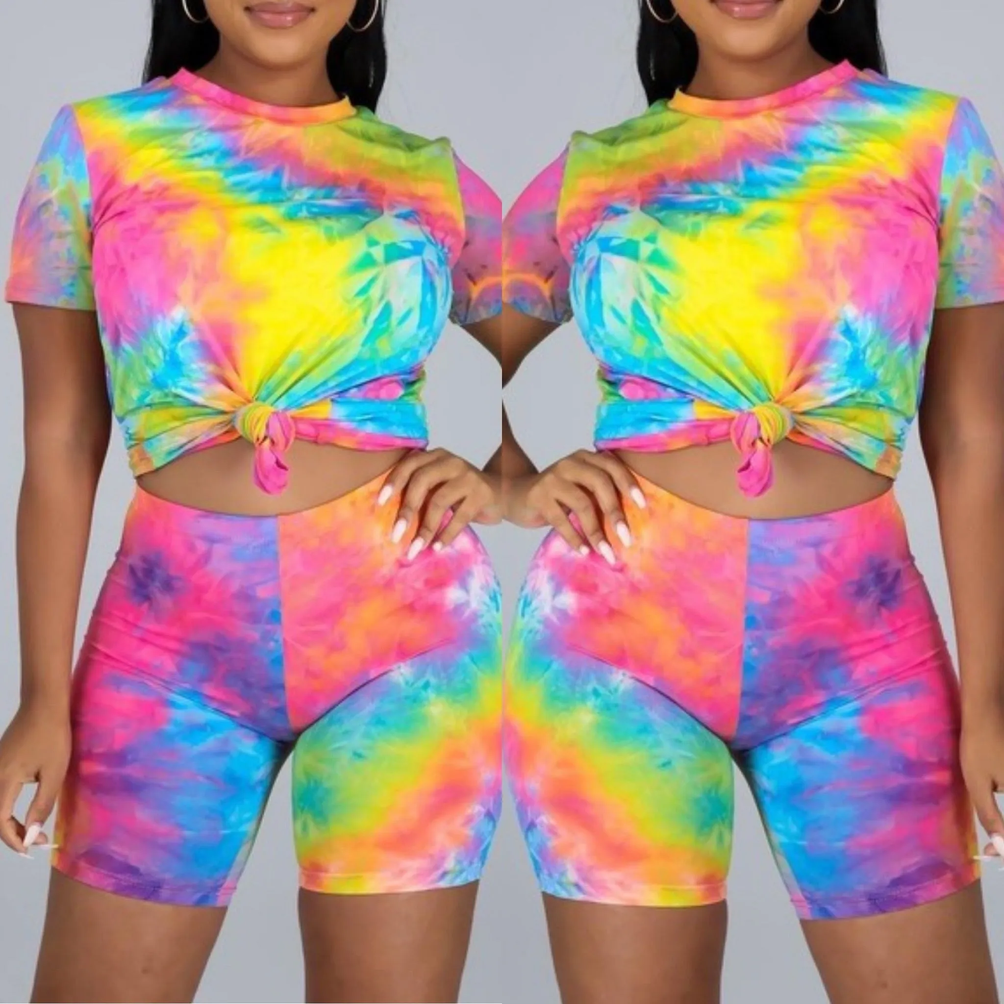 Tie Dye Biker Set (2 colors)