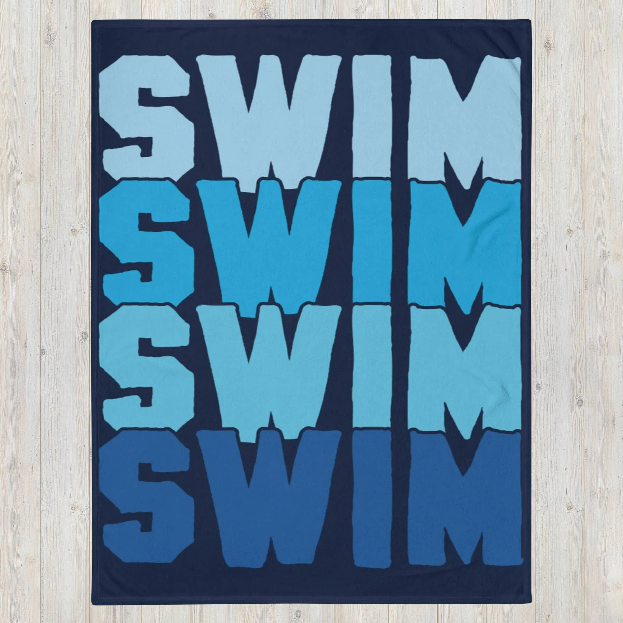 TrendySwimmer Swim Repeat Throw Blanket