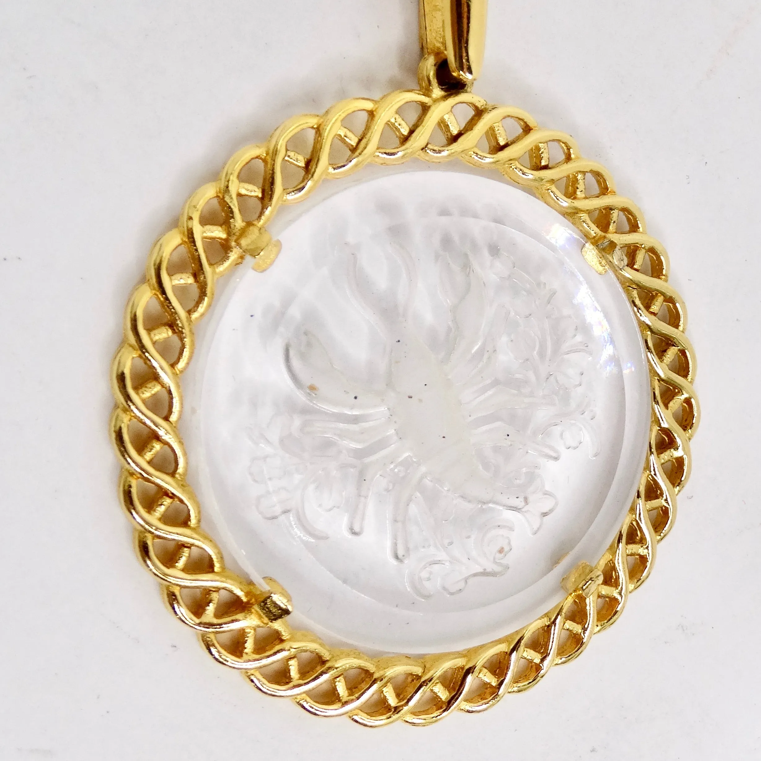 Trifari 18K Gold Plated Scorpion Pendent Necklace