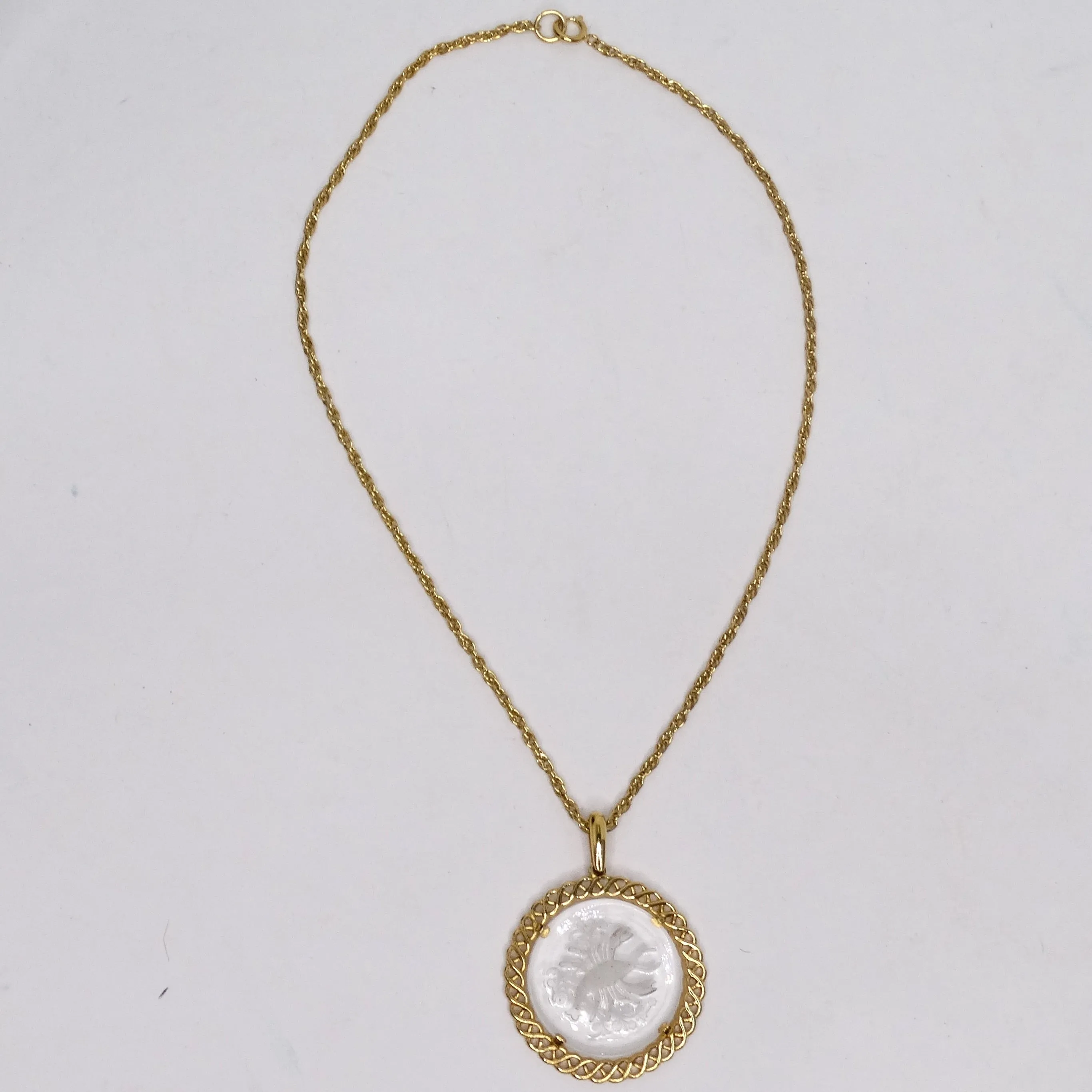 Trifari 18K Gold Plated Scorpion Pendent Necklace