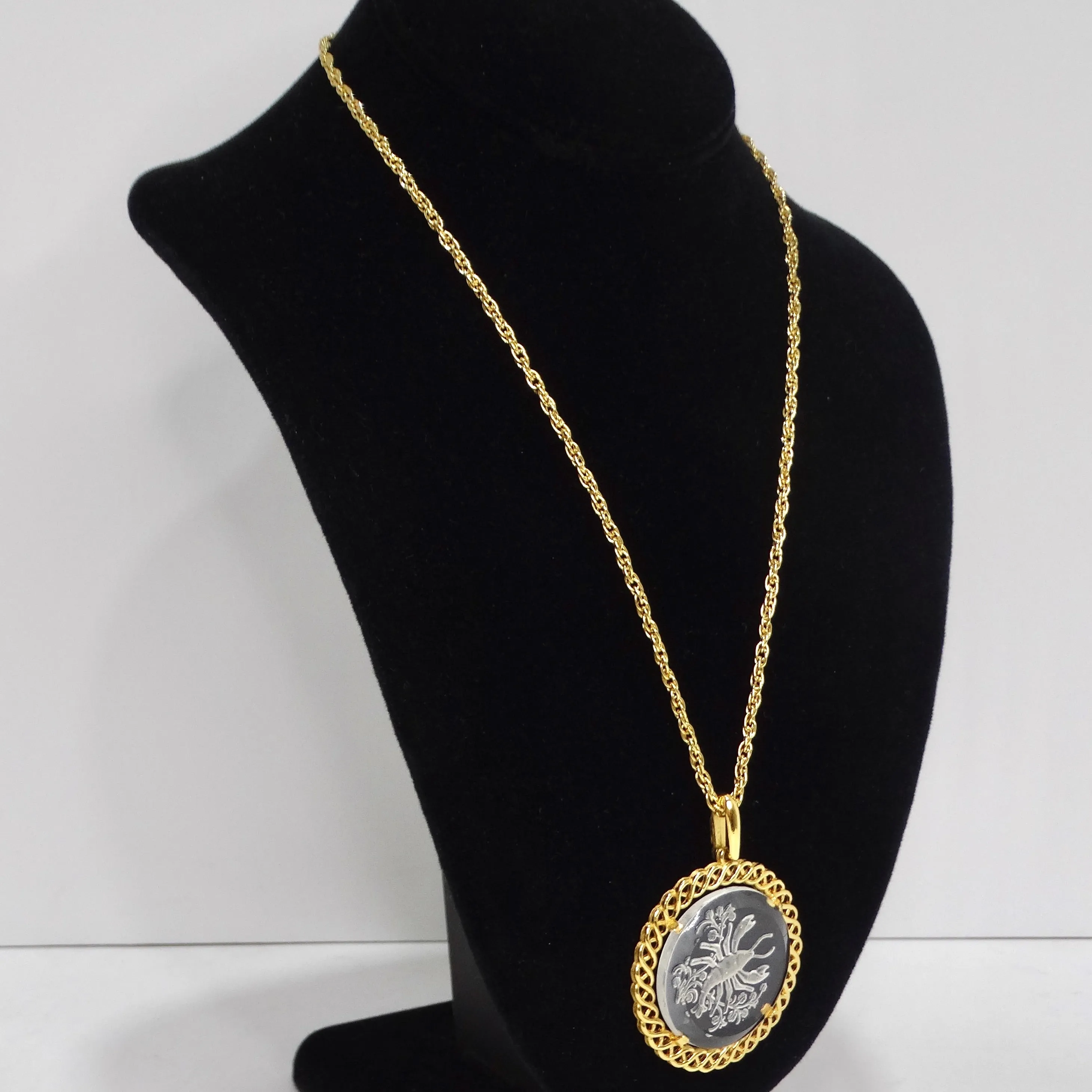 Trifari 18K Gold Plated Scorpion Pendent Necklace
