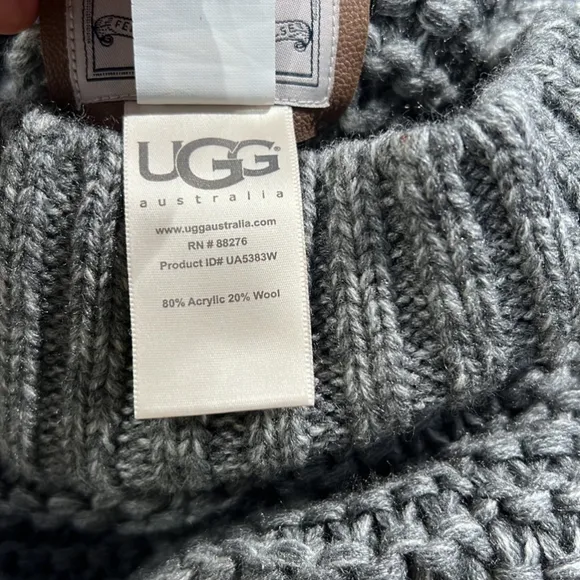 Ugg Robin Chunky Knit Turtleneck Pullover Poncho Cape