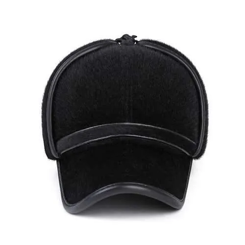 Unisex Imitation Mink Fur Earflap Ear Muffs Baseball Cap Faux Fur Outdoor Ear Protective Hat