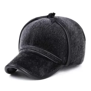 Unisex Imitation Mink Fur Earflap Ear Muffs Baseball Cap Faux Fur Outdoor Ear Protective Hat