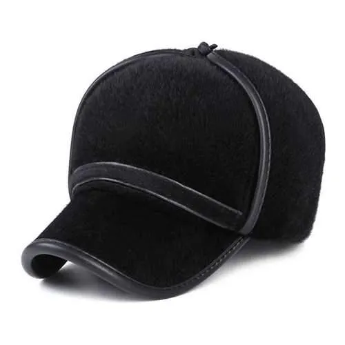 Unisex Imitation Mink Fur Earflap Ear Muffs Baseball Cap Faux Fur Outdoor Ear Protective Hat