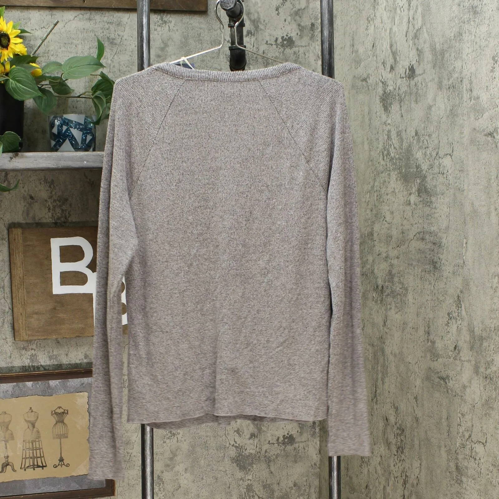 Universal Thread Women's Long Sleeve V-Neck Cozy Rib Henley Shirt