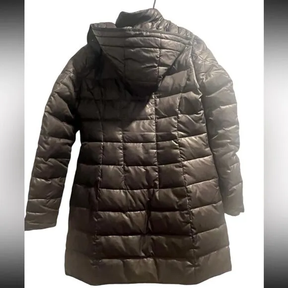 Vince camuto women's size small full zip down jacket in black‎ w/ hood