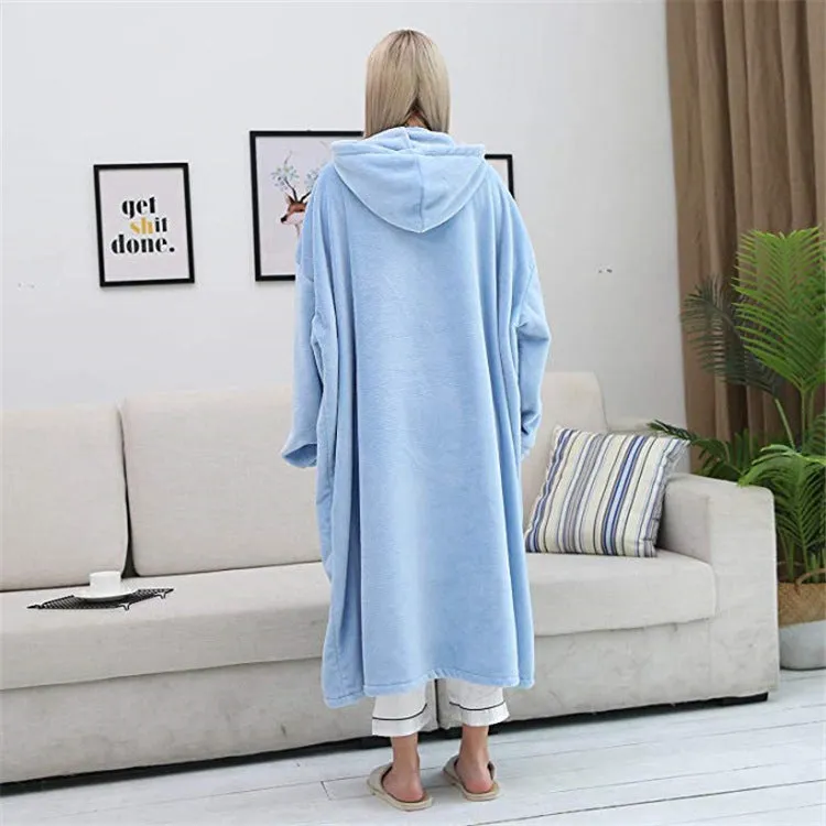 Winter Unisex Hoodie Sweatshirt Warm Pocket Plush Oversized Sweatshirt
