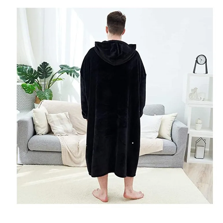Winter Unisex Hoodie Sweatshirt Warm Pocket Plush Oversized Sweatshirt