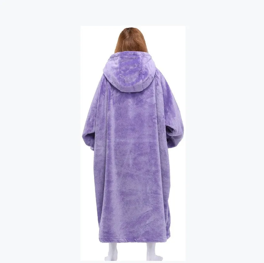 Winter Unisex Hoodie Sweatshirt Warm Pocket Plush Oversized Sweatshirt