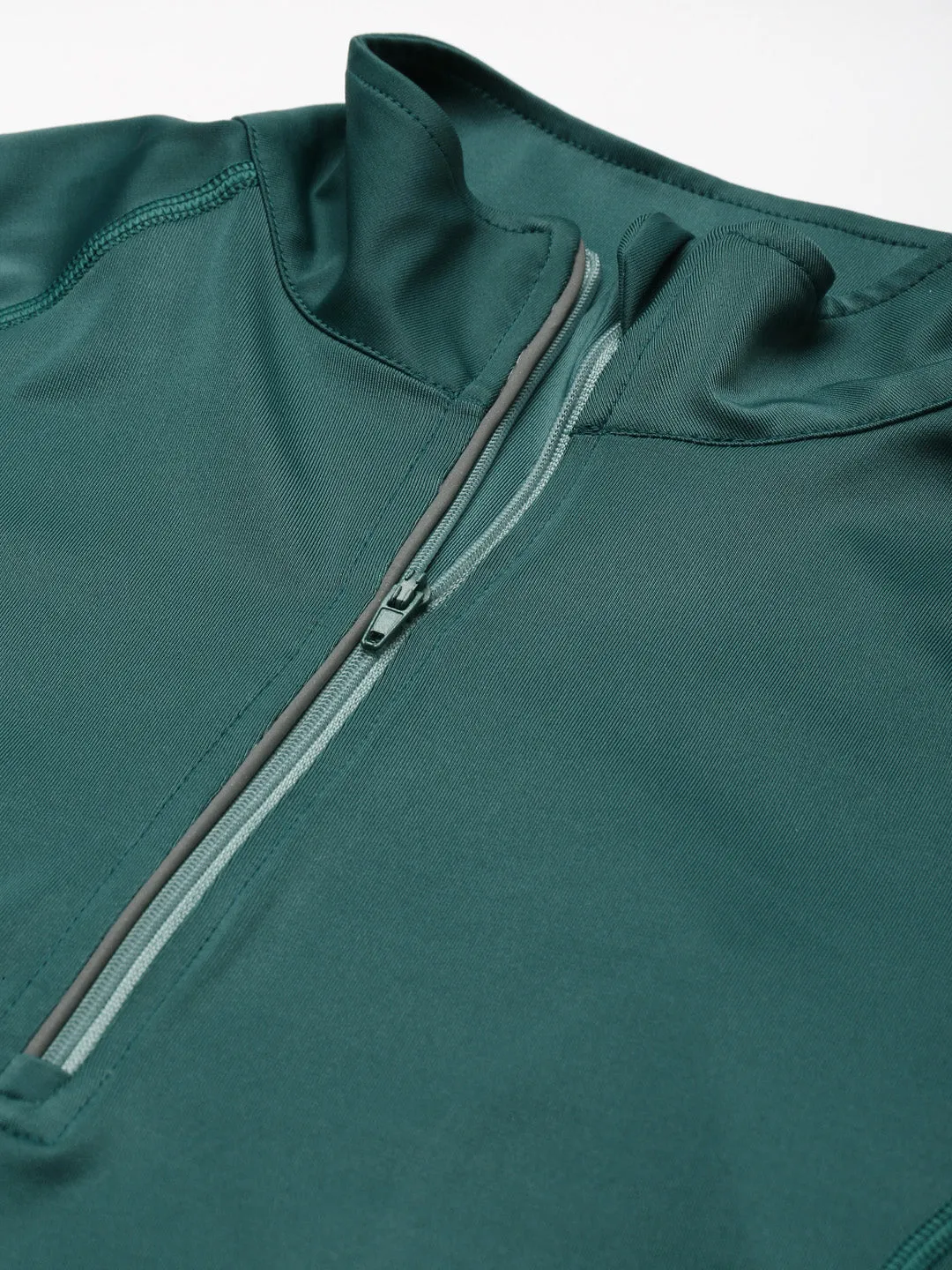 Women's Green Solid Sporty T-shirt